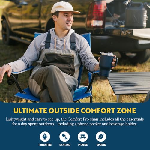Portable Folding Rocking Camping Chair with Drink Holder F38621