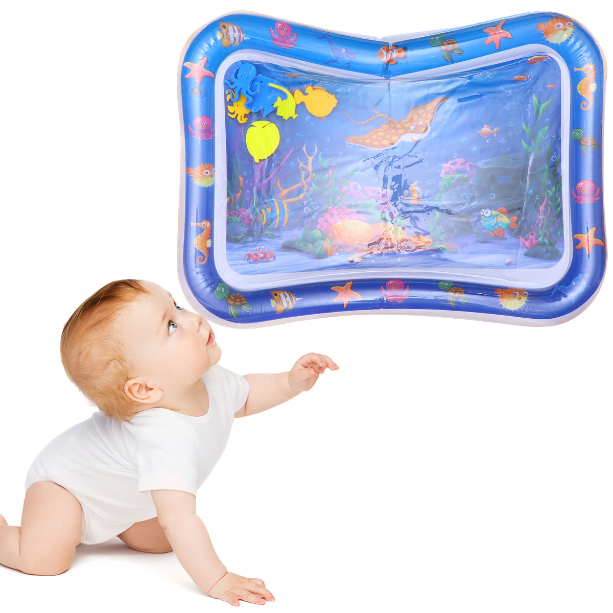 Inflatable Crawling Cushion Water Play Mat (Blue) V176782