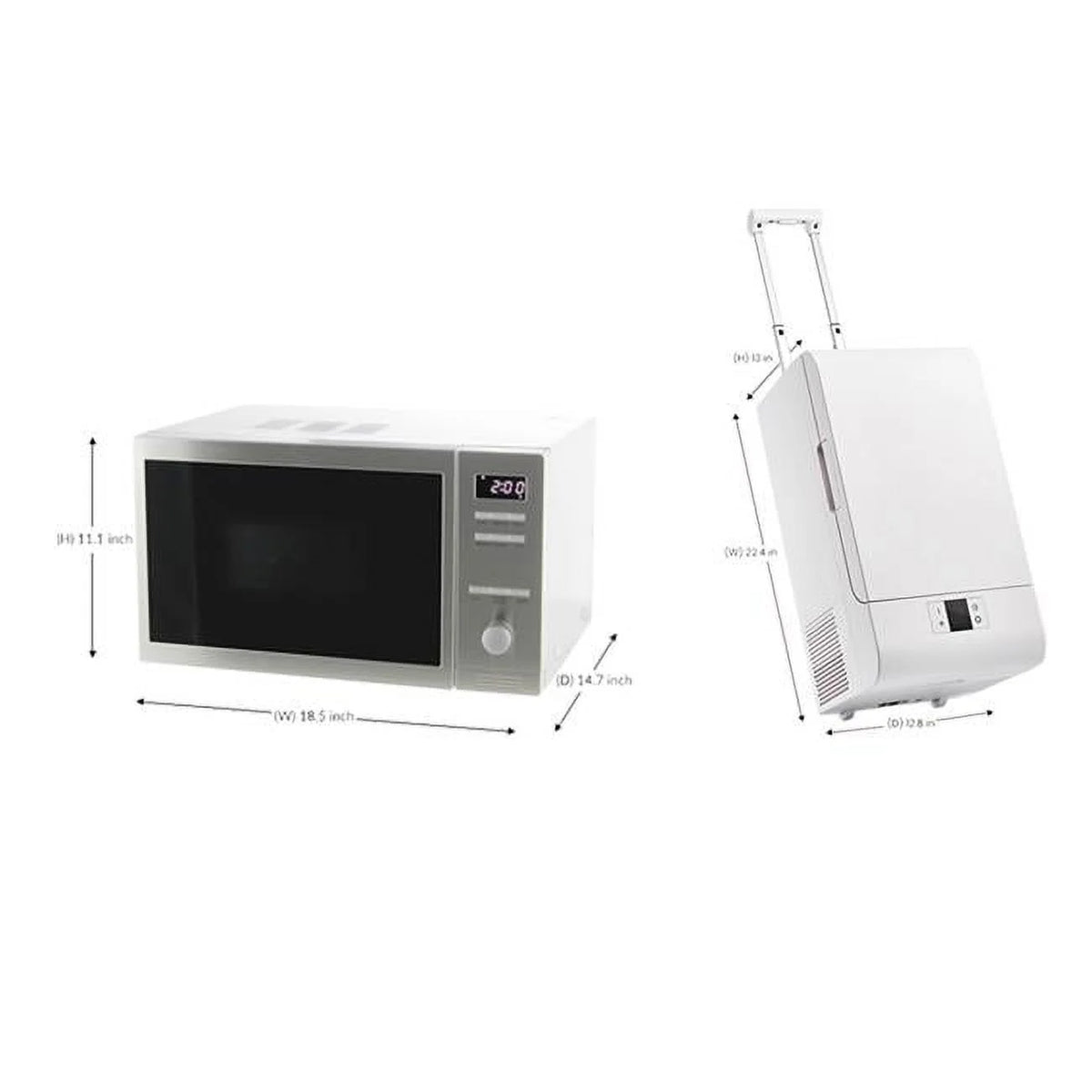 800W Combo Microwave Oven and 50W Refrigerator S2558