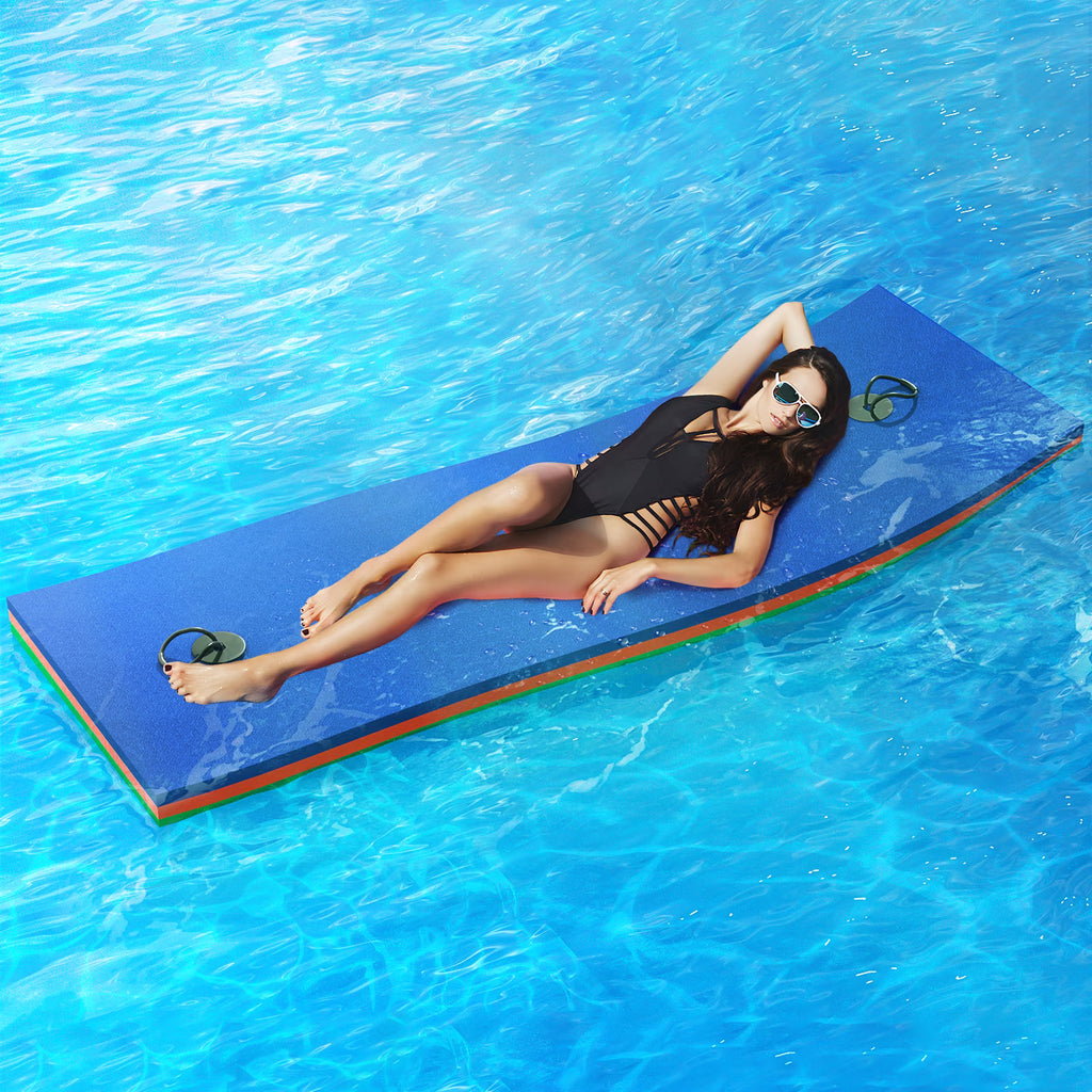Blue 3-Layer XPE Foam Floating Water Mat A824