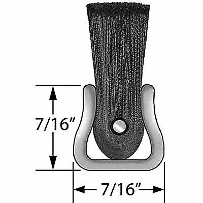 Strip Brush, 7/16W, 12 in L, Trim 2 in, Pkg of 10 U45249