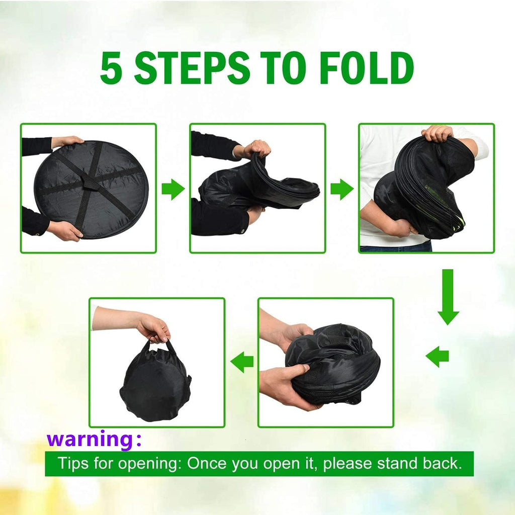 4-Layer Folding Nylon Mesh Drying Rack with Carrying Bag T6430