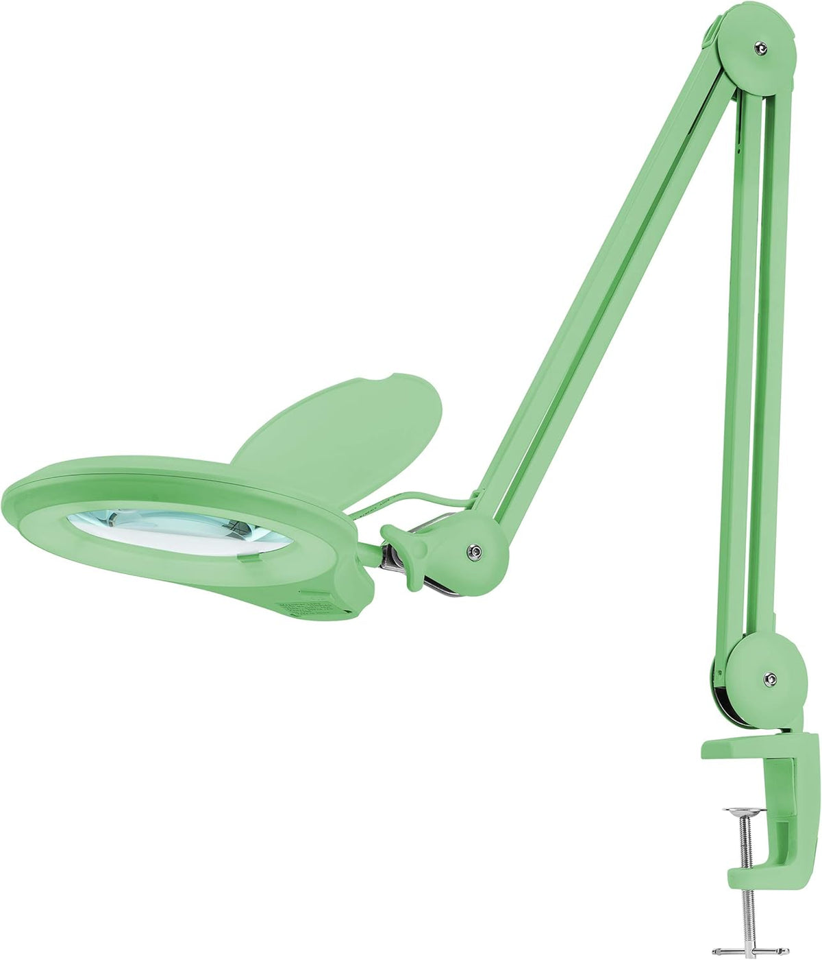 Gray 5 Inches Diameter Lens LED Magnifying Lamp with Clamp F810