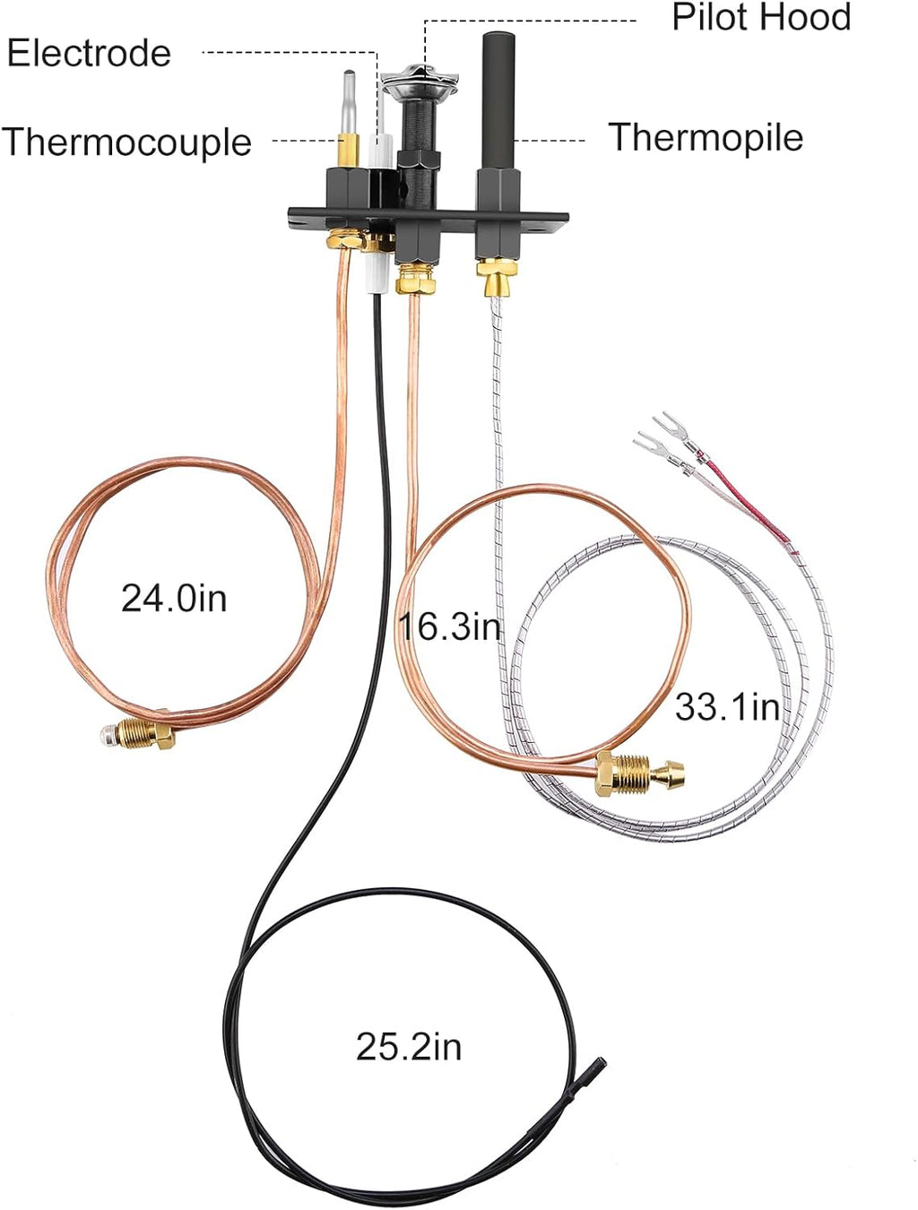 Propane and Natural Gas Pilot Assembly for Fireplace and Stoves B950881