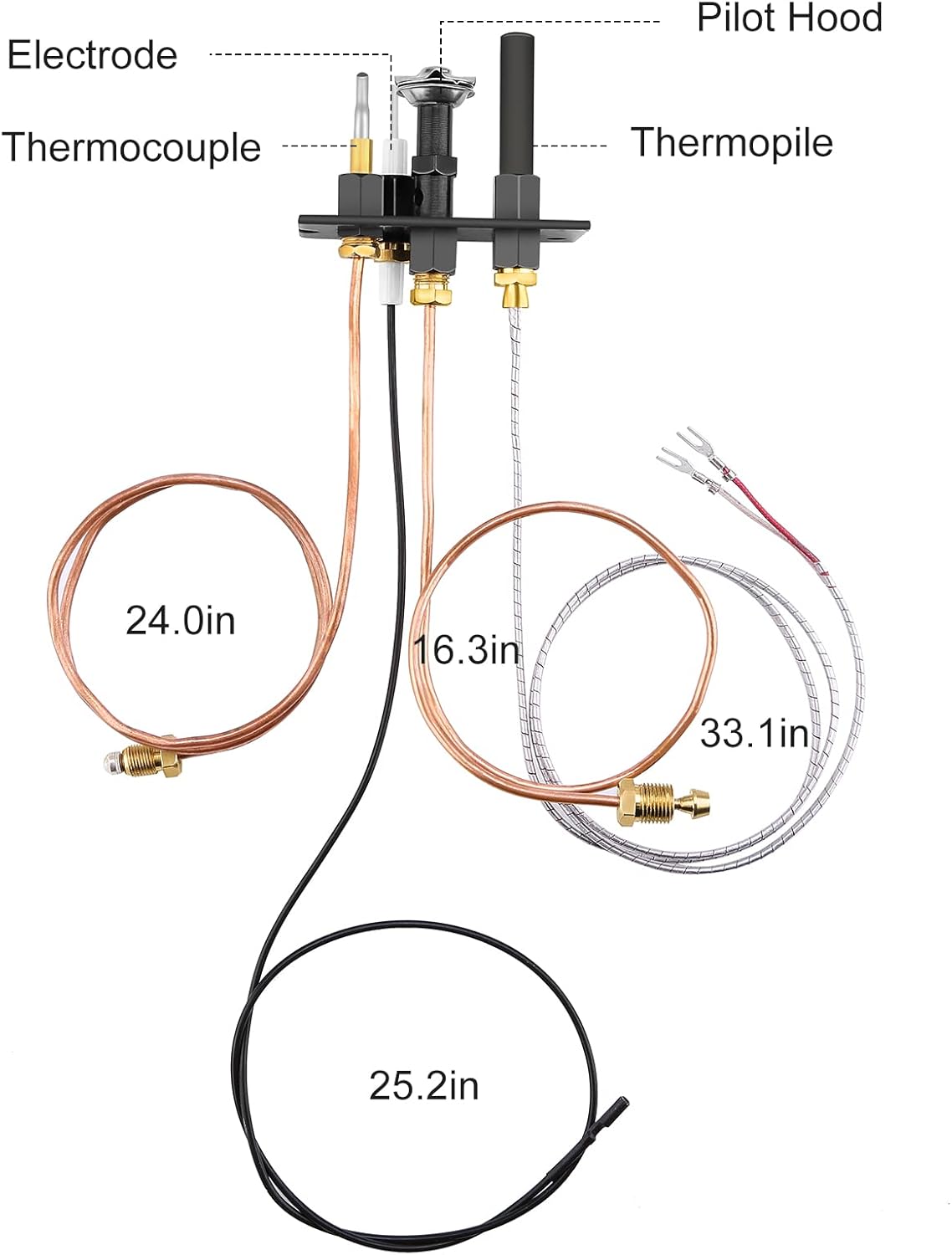 Propane and Natural Gas Pilot Assembly for Fireplace and Stoves B950881
