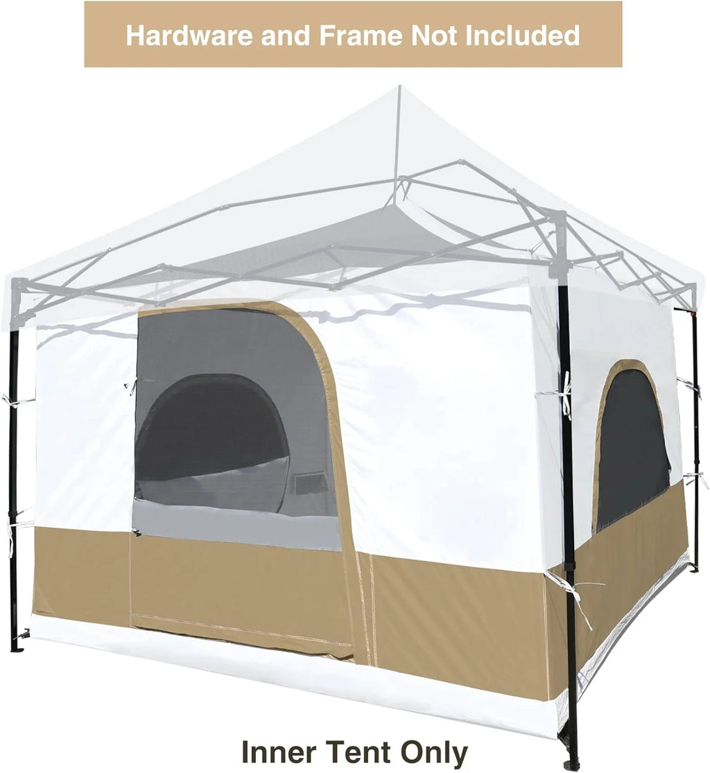 10' x 10' Khaki Camping Inner Tent Square Tent with Full Floor U28714