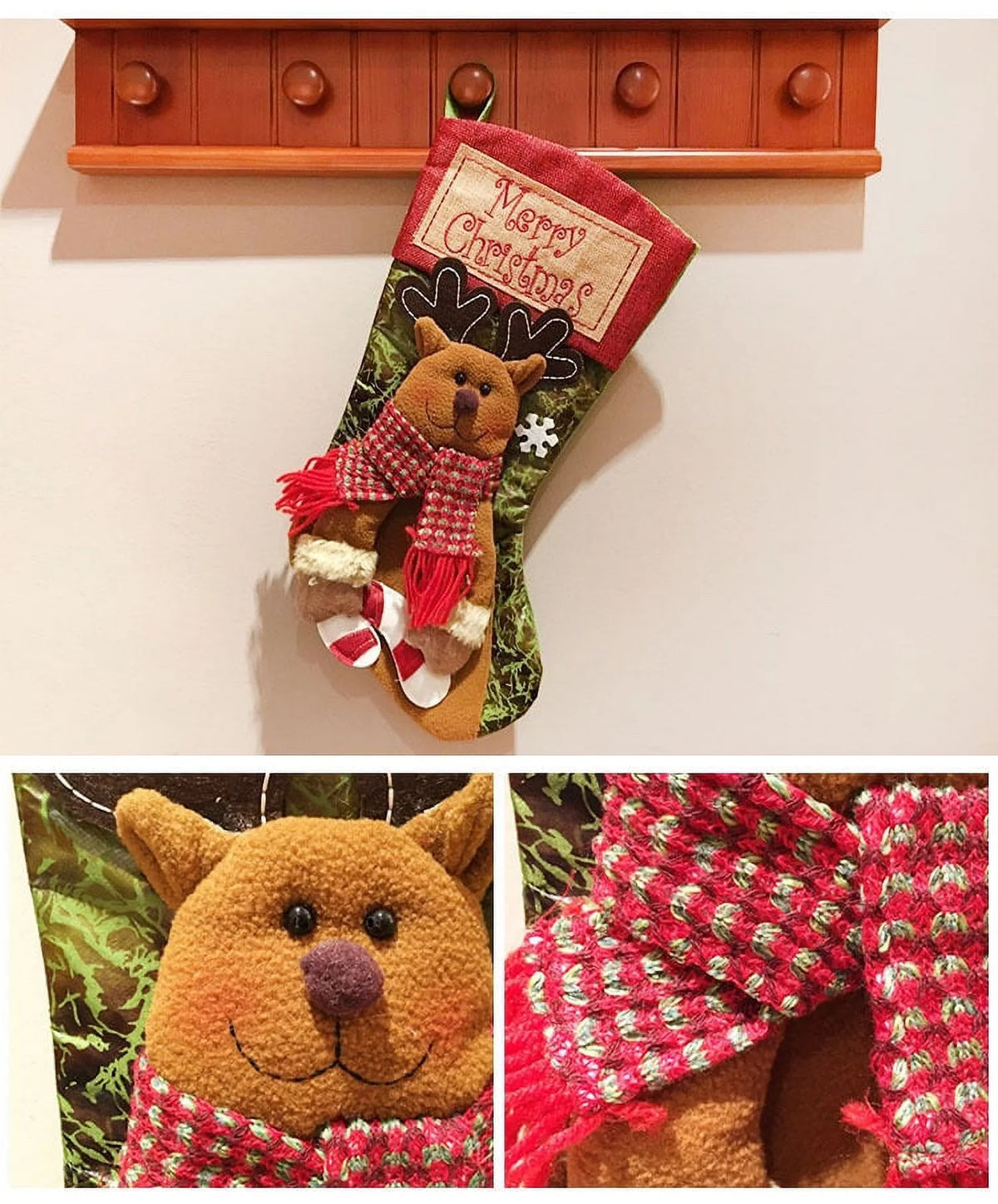 18" 3D Christmas Stockings 3 Pack B701246