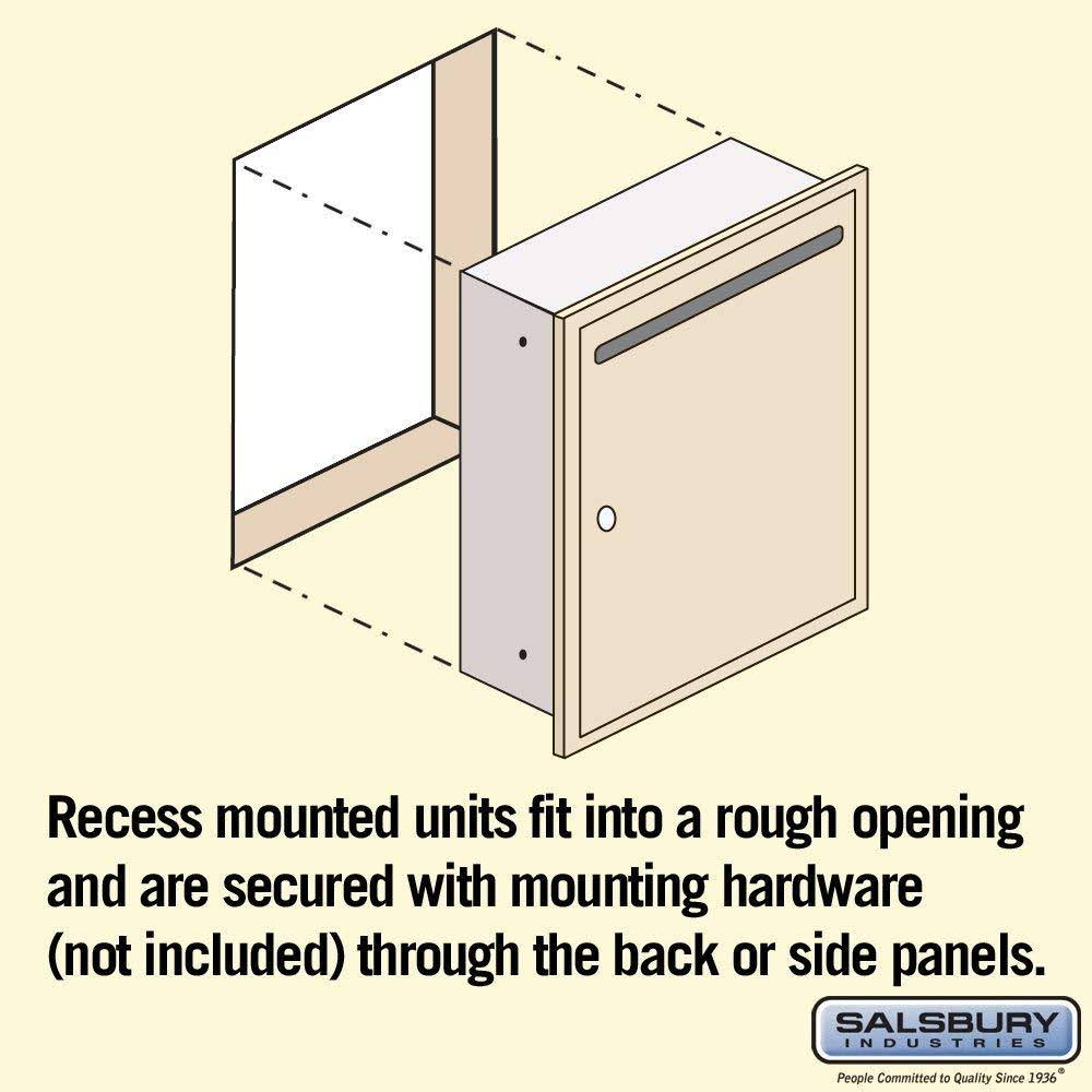 Recessed Mounted Letter Box - Sandstone H651