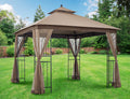 10' x 10' Gazebo with Mosquito Net and Corner Shelves U4555