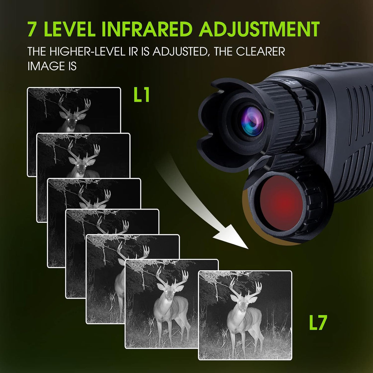 Digital Night Vision Monocular with 32 GB Micro SD Card N142