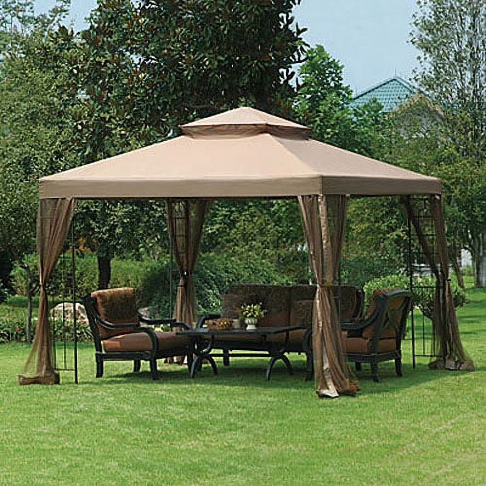 Replacement Canopy Top and Side Mosquito Netting Set for 10x10 Gazebo K2204