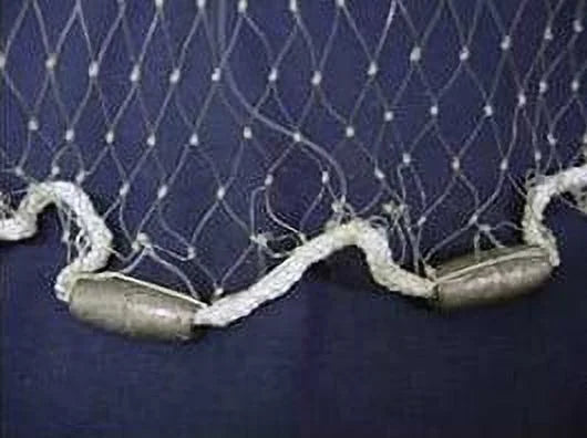 Cast Net, Clear, 4' radius, 3/8" mesh, 3/4 Lb wts O558429