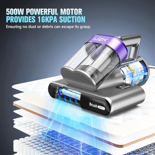 Mattress Vacuum Cleaner with UV-C Light, 16Kpa, 140°F Heat, Corded Z50069