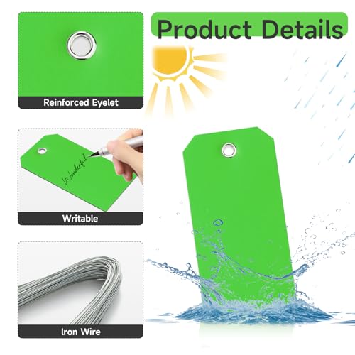500 Plastic Shipping Tags with Wire L228089