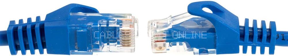 Snagless Cat5e Ethernet Patch Cable Blue 3 Feet Pack of 2 X98431
