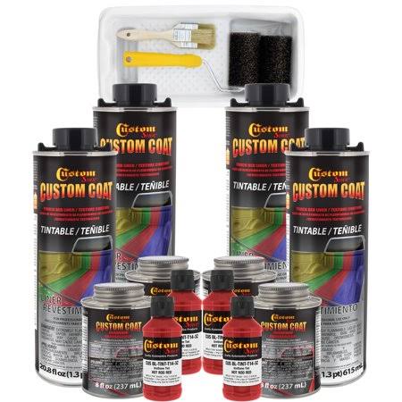 1 Gallon Red Urethane Truck Bed Liner Kit with Roller and Brush Applicator Q6667
