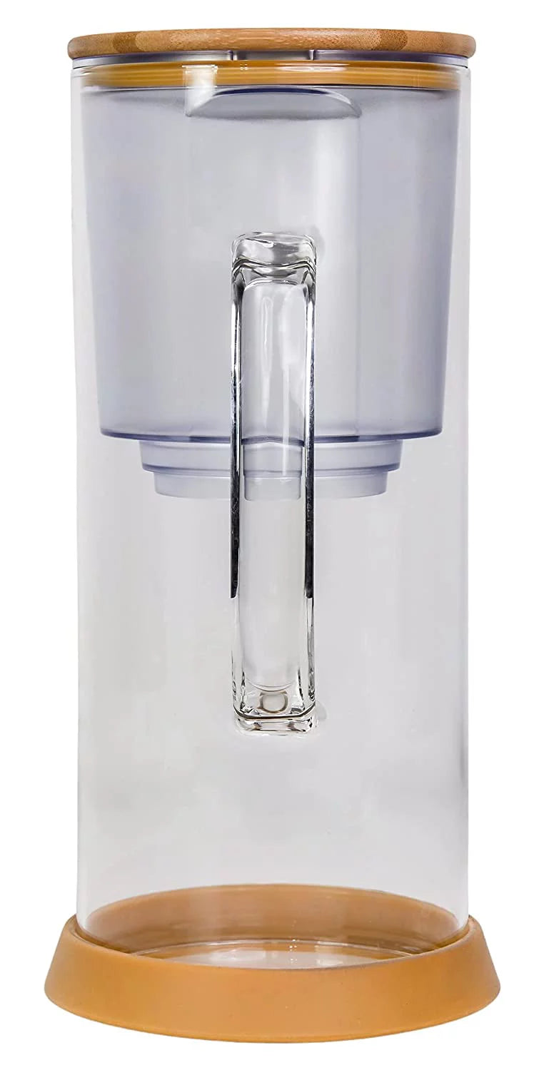 Alkaline Water Filter Pitcher with Bamboo Lid V25187