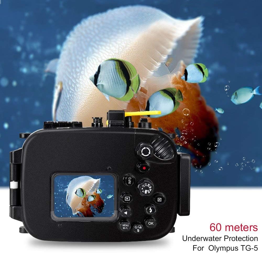 Waterproof Underwater Diving Housing Case for Olympus TG-5 Cameras Y235