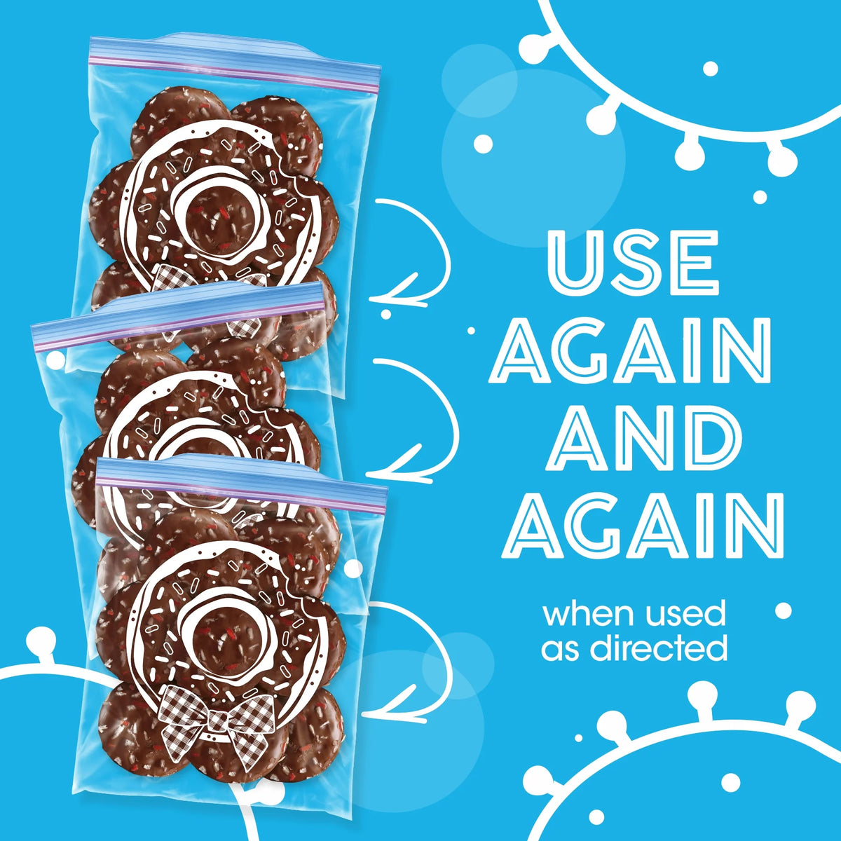 Holiday Freezer Quart Bags, 19 CT C325