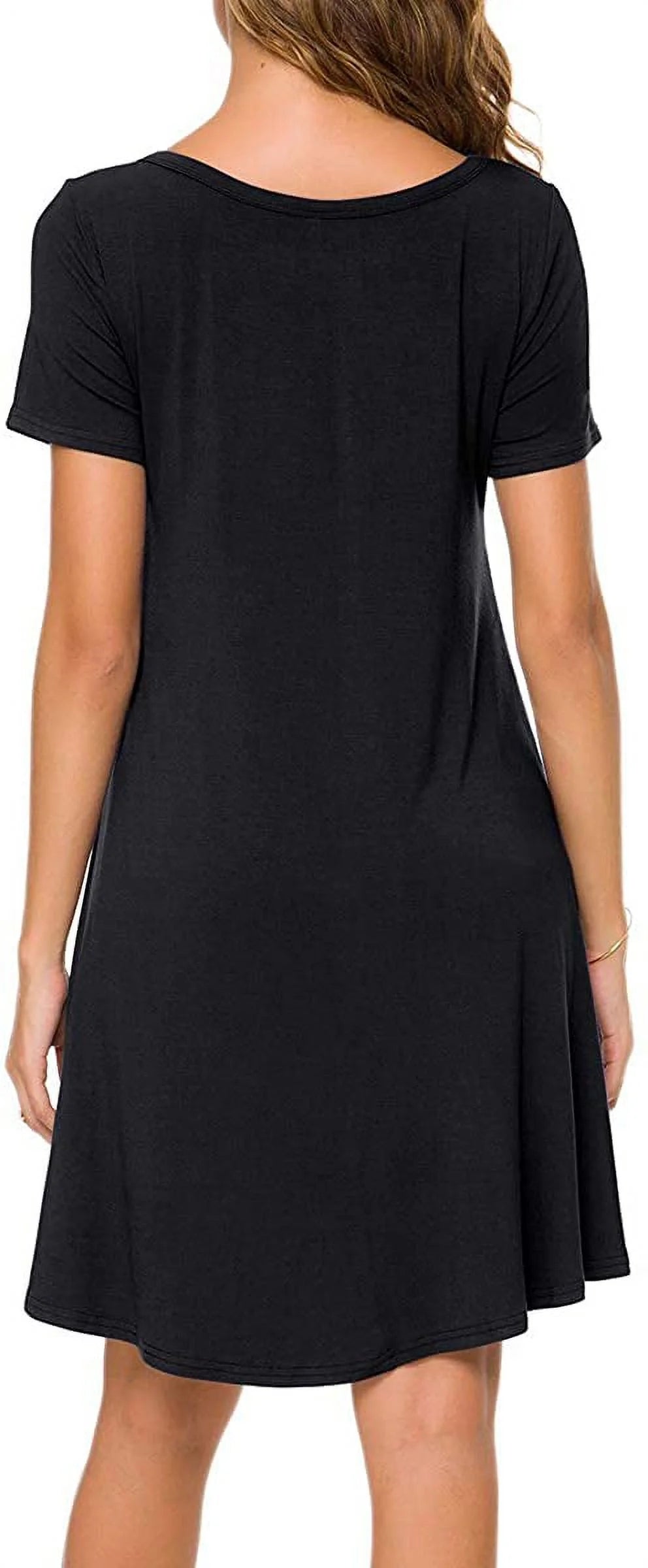 Women's Summer Casual T-shirt Dress Short Sleeve Boho Beach Dress M553