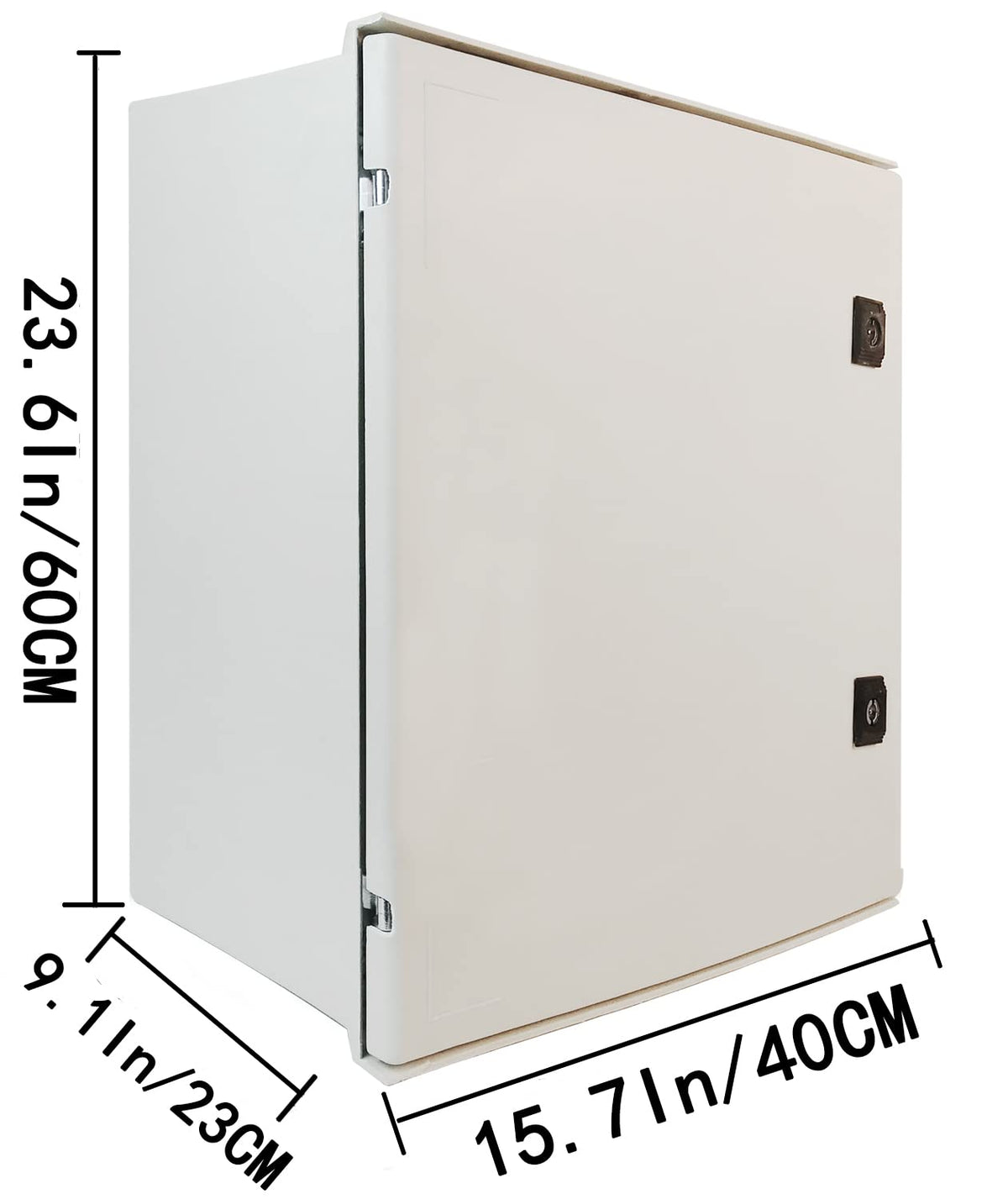 19.7×15.7×7.9 Fiberglass IP65 Weatherproof Wall-Mounted Electrical Enclosure Box J61351