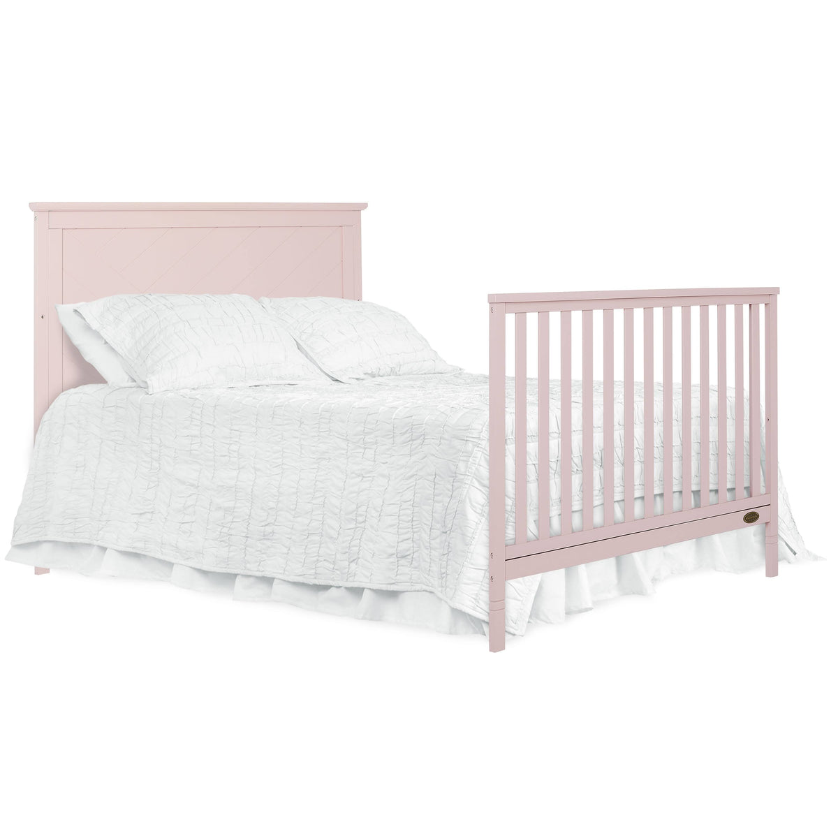 Blush Pink 5 in 1 Convertible Crib A481598
