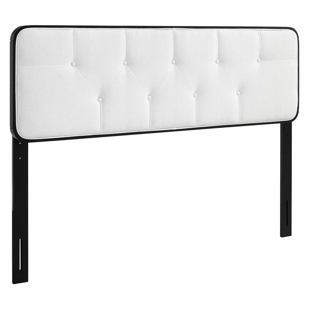 Tufted Twin Fabric and Wood Headboard Q445518