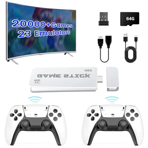 Wireless Retro Gaming Console Built-in 20000+ Classic Games, 4K HDMI, Dual 2.4G Wireless Controllers I691