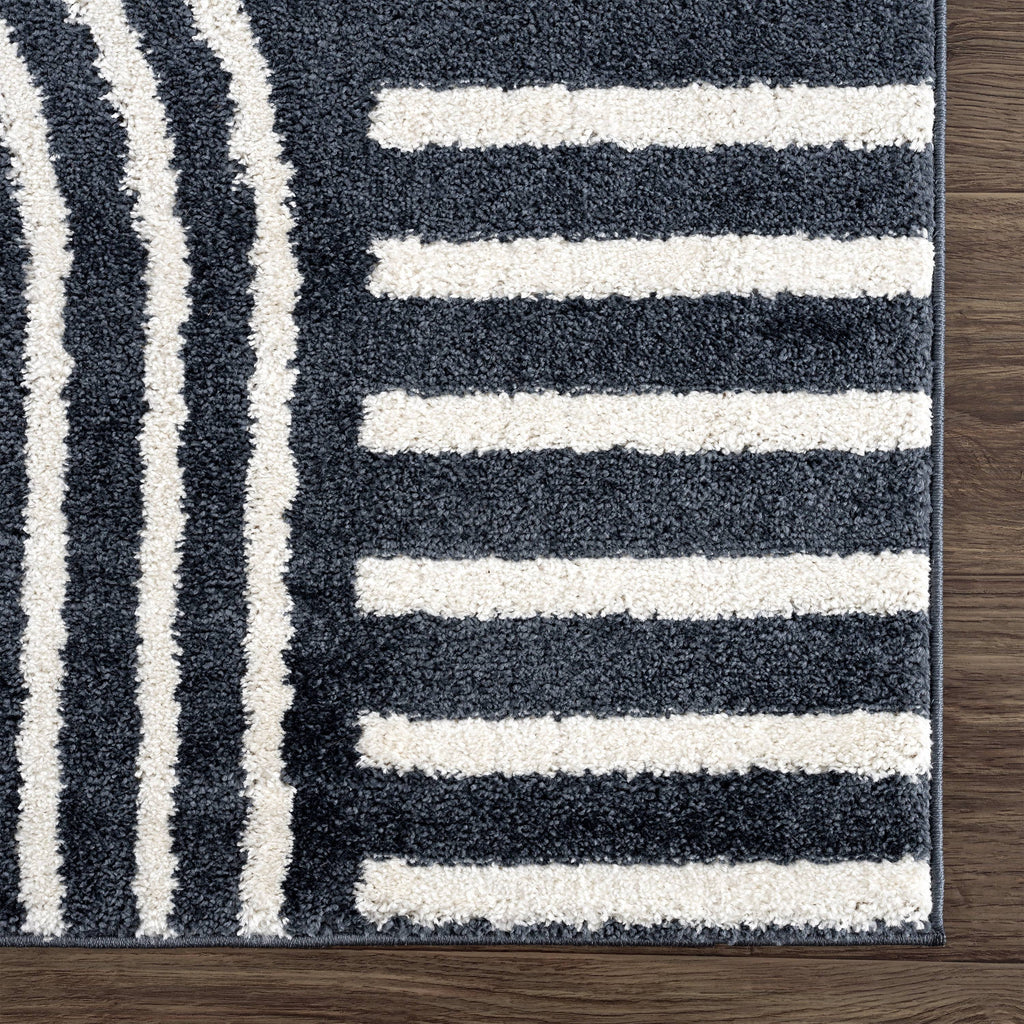 8 x 10 Cream Charcoal Area Rug S56367