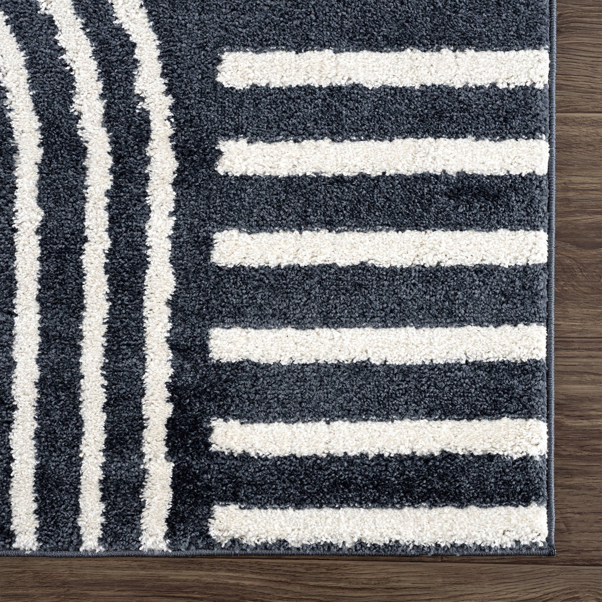 8 x 10 Cream Charcoal Area Rug S56367