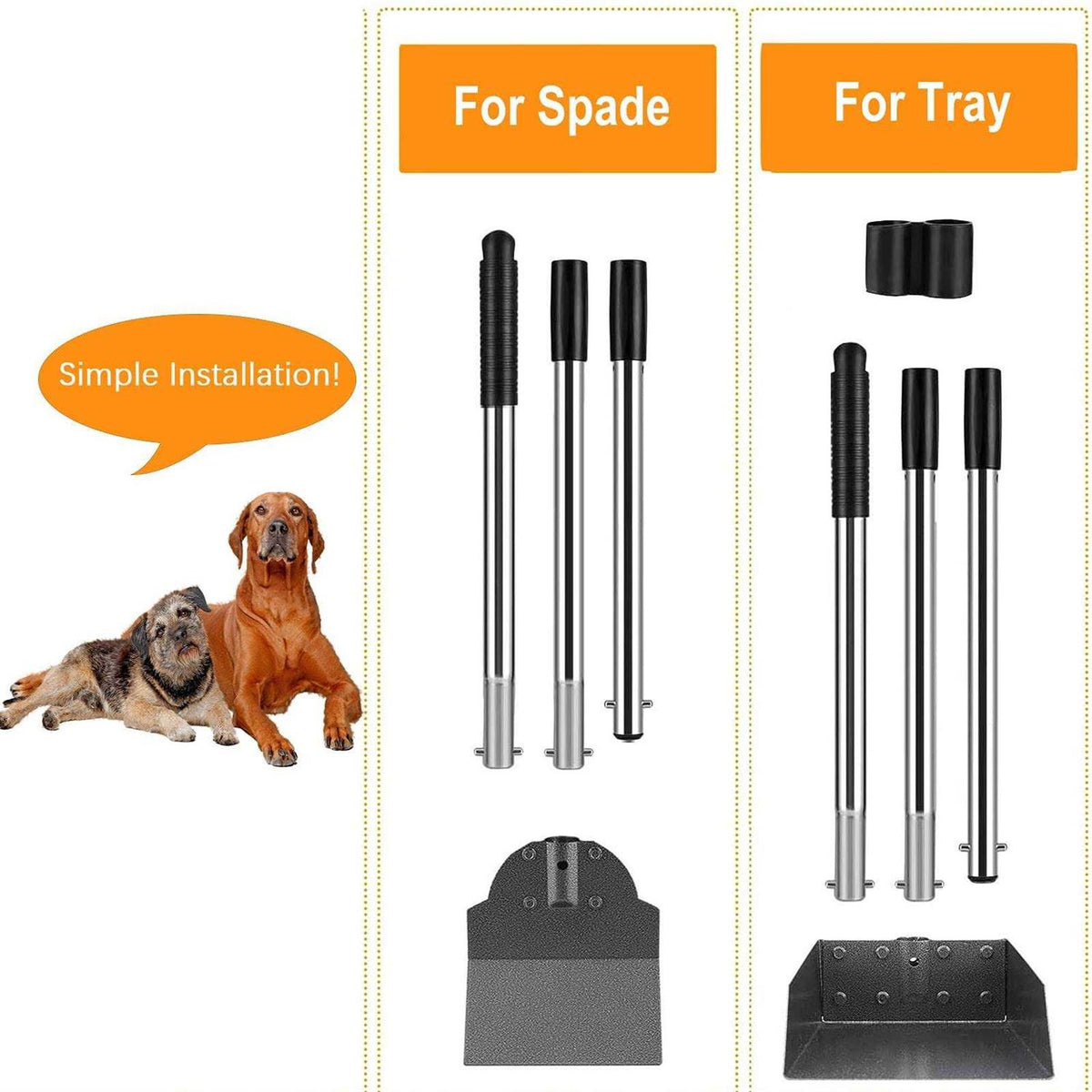 Metal Dog Pooper Scooper with Adjustable Long Handle L24413