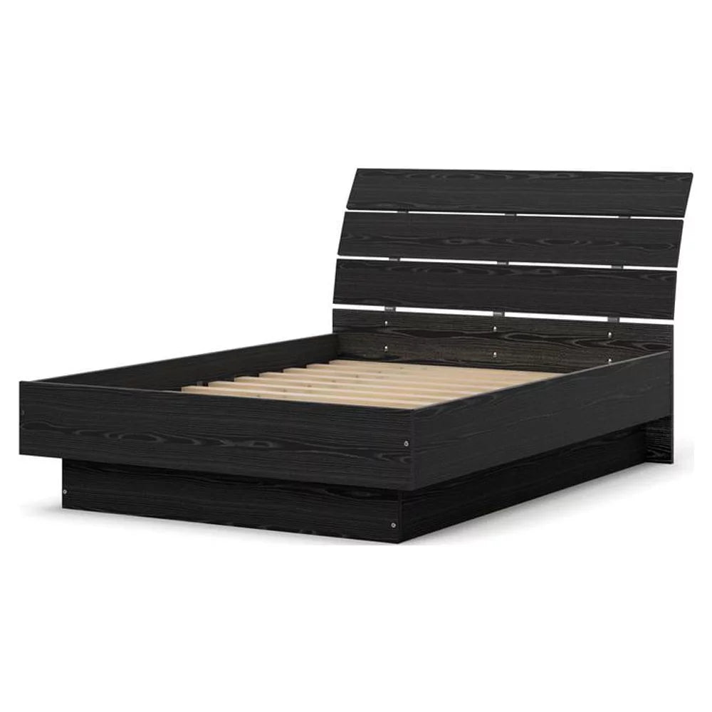 Full Bed with Slats Black Woodgrain T333386