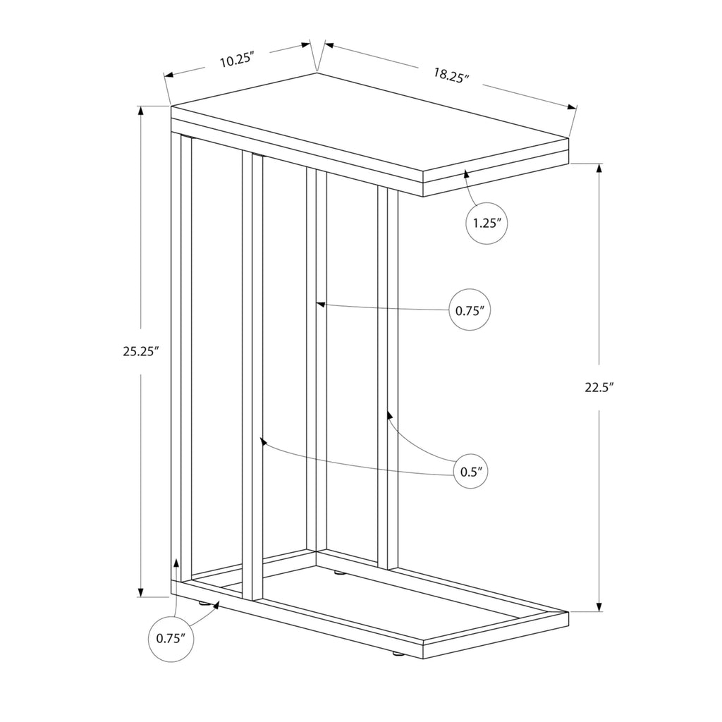 C-shaped Metal Accent Table M1189