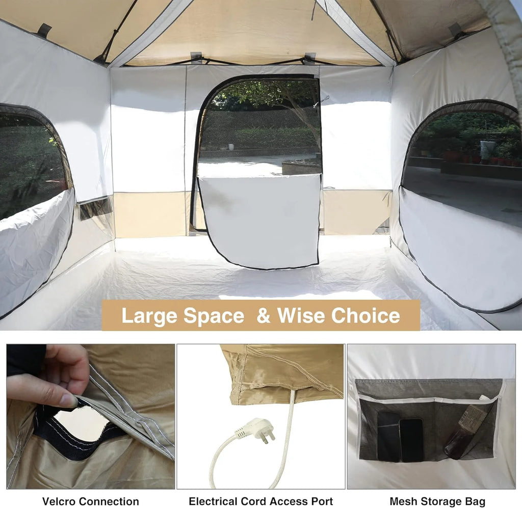 10' x 10' Khaki Camping Inner Tent Square Tent with Full Floor U28714