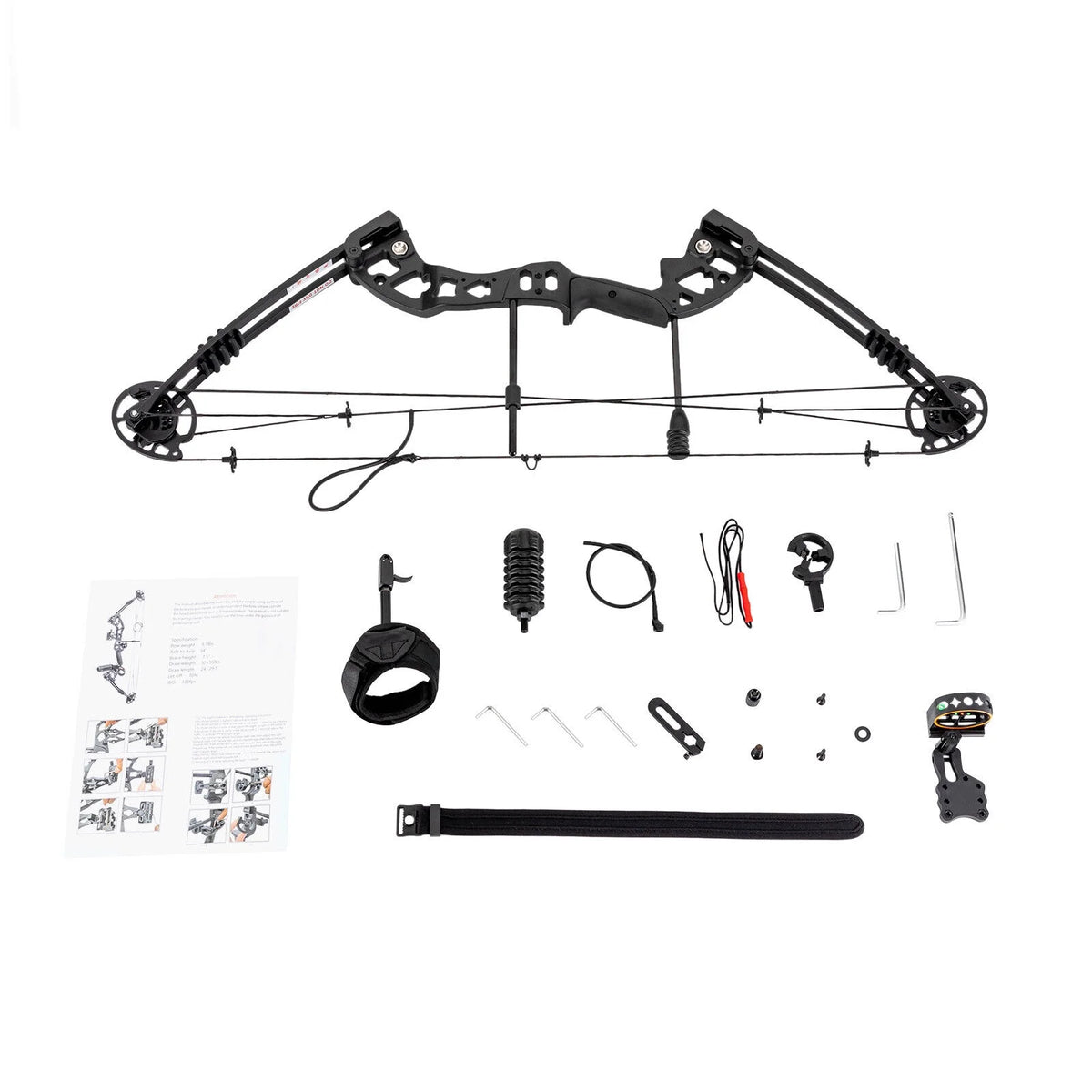 Compound Bow with 12 Arrows, 24-29.5 inches Draw Distance, 310FPS G256