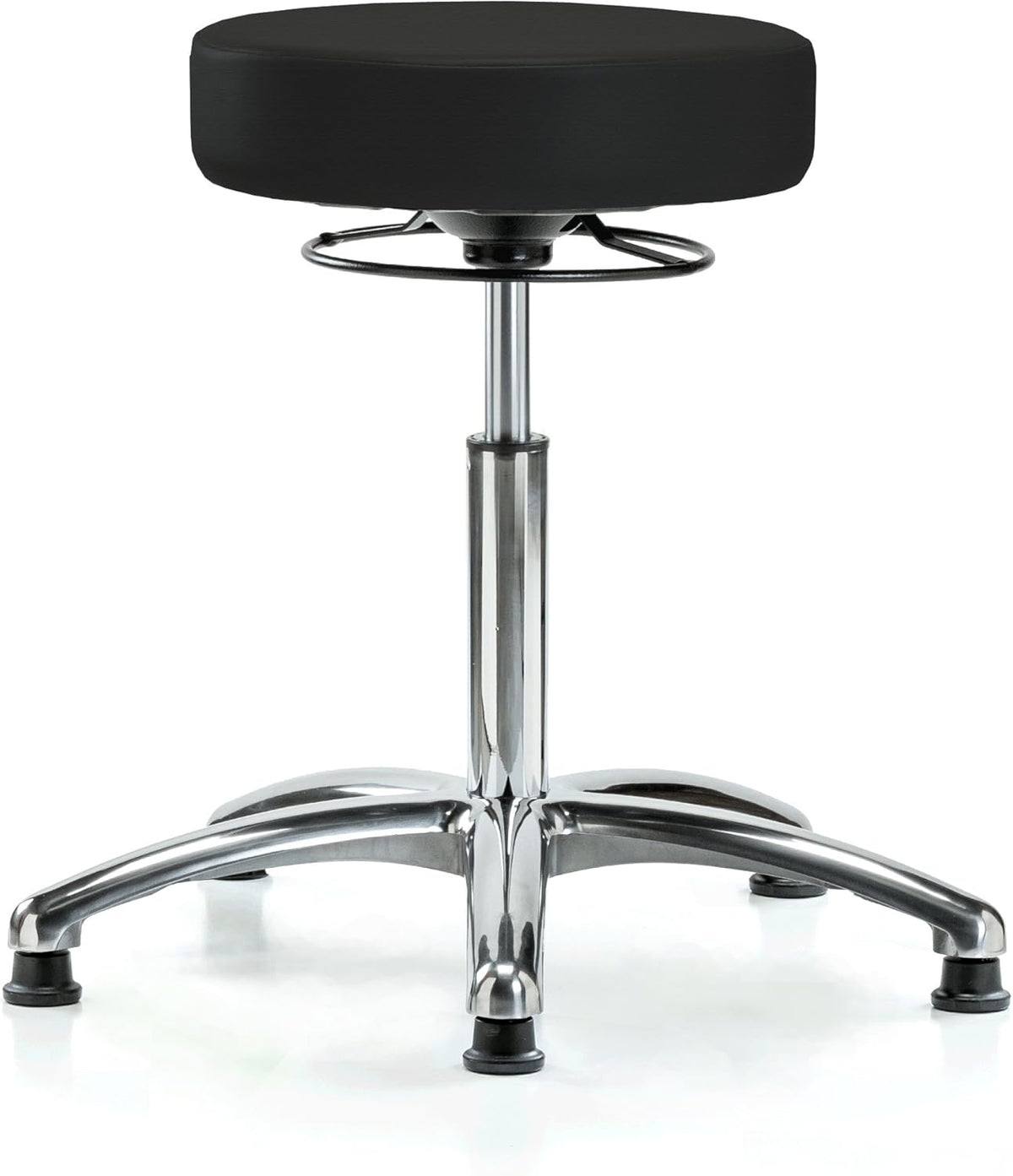Chrome 360 Degree Adjustable Swivel Stool Imperial Blue Vinyl I38929