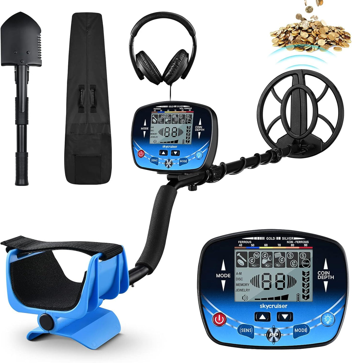 Waterproof Metal Detector with 10" IP68 Search Coil H9239