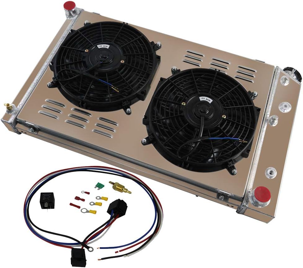 Aluminum 3 Row Radiator with Shroud Fan and Relay B580011
