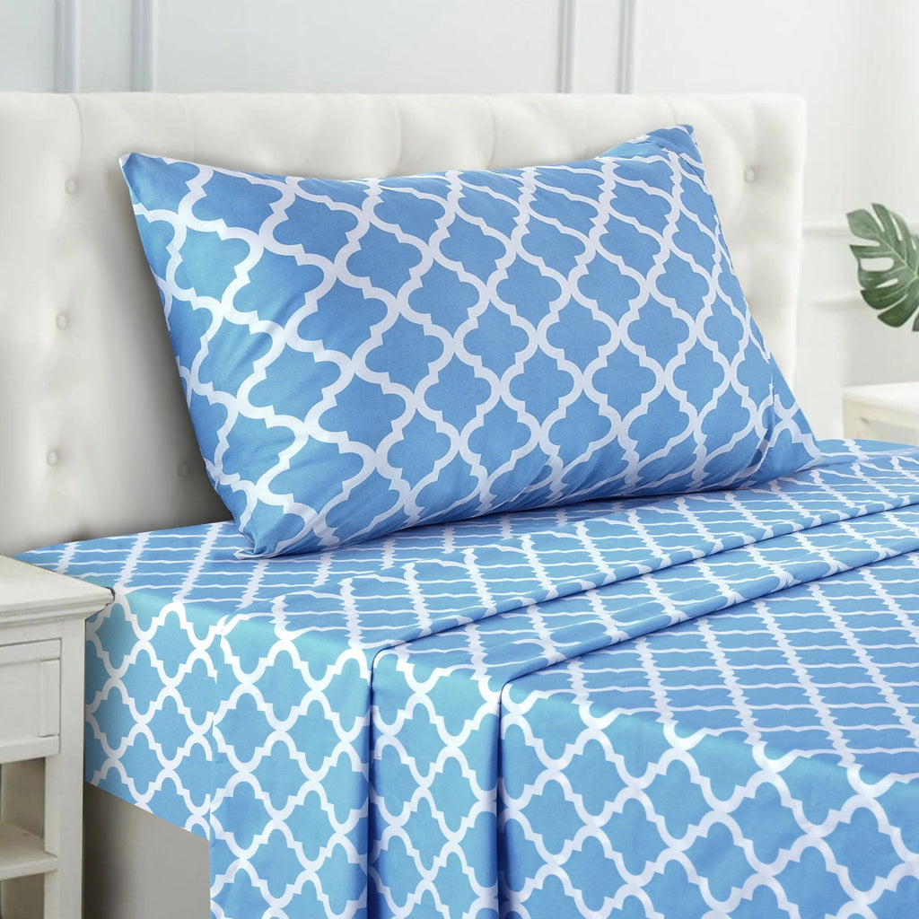 Queen Size 4 Piece Microfiber Deep Pocket Bed Sheets Set U3026