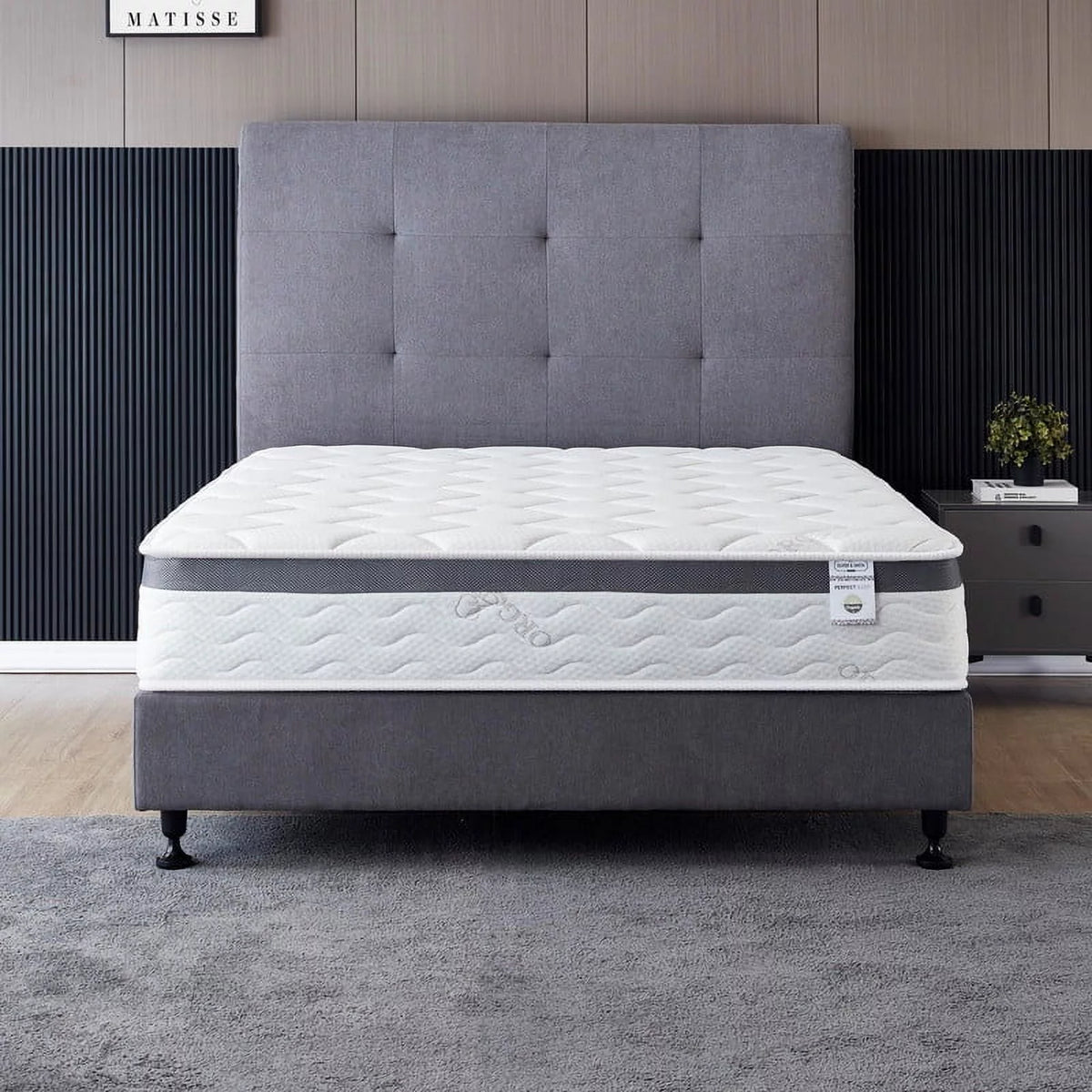 Queen Size 10 Inch Memory Foam Spring Hybrid Mattress K982609