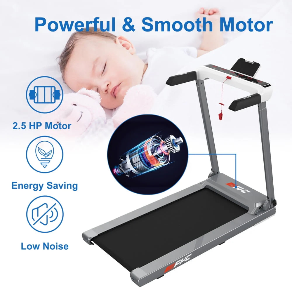 2 in 1 Folding Treadmill with Dual Display U483383