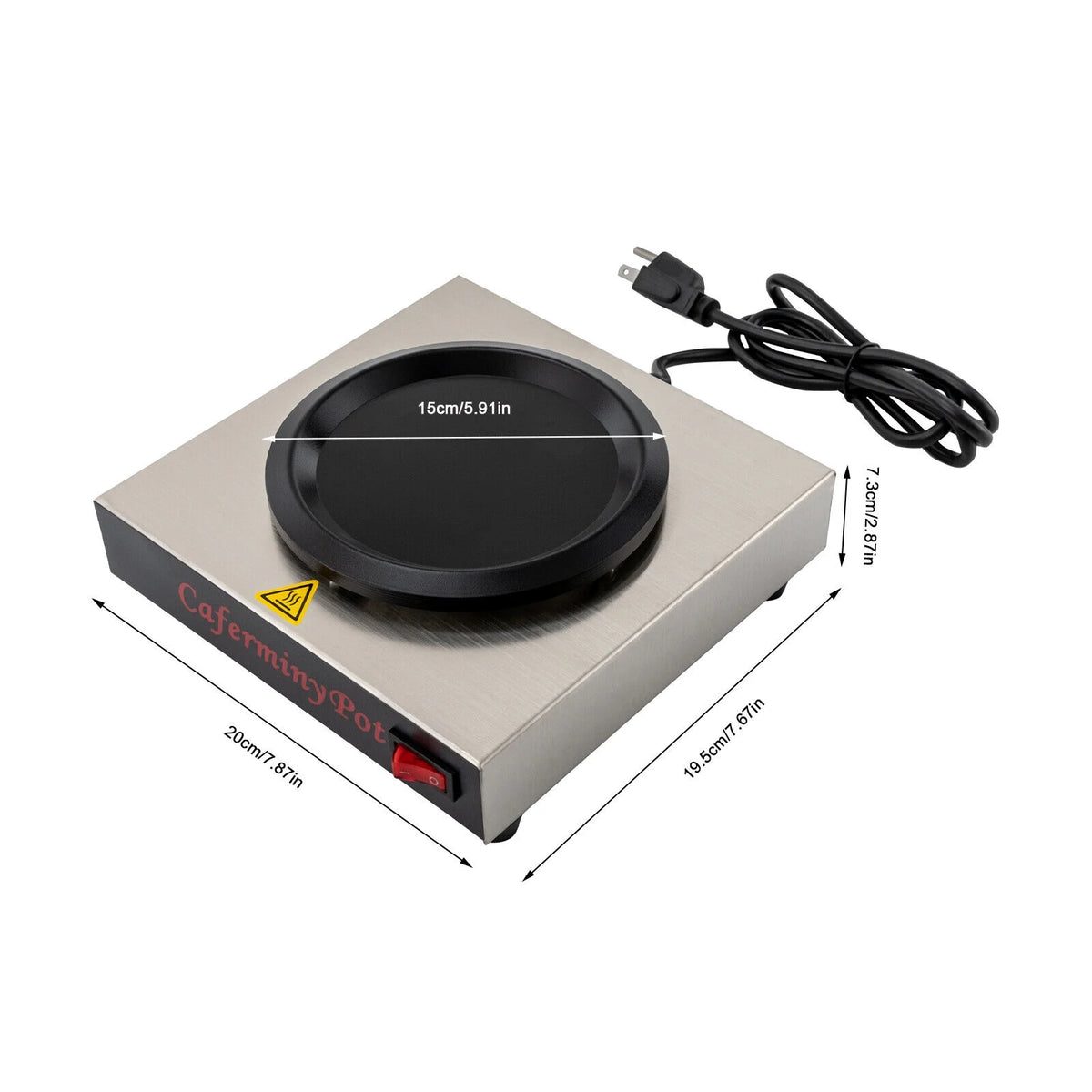 80W Stainless Steel Coffee Warmer Plate S43244