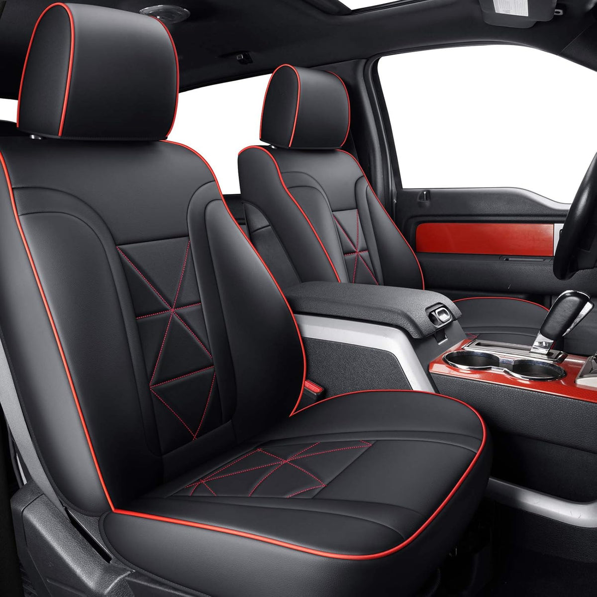 2 Pc Black Front Seat Covers G97295