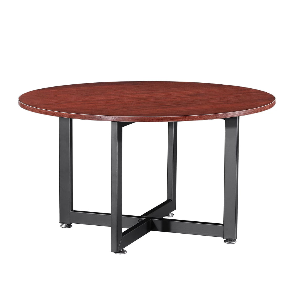 32-inch Modern Round Coffee Table with Wood Top T955334