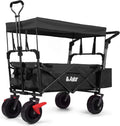 Collapsible Folding Wagon Utility Garden Cart with 7 All-Terrain Wheels O562