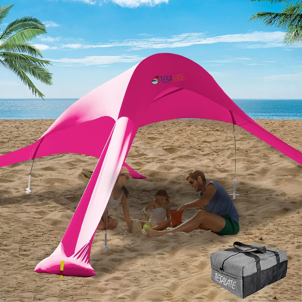 Extra Large UPF50+ Beach Tent with Sand Shovel I705
