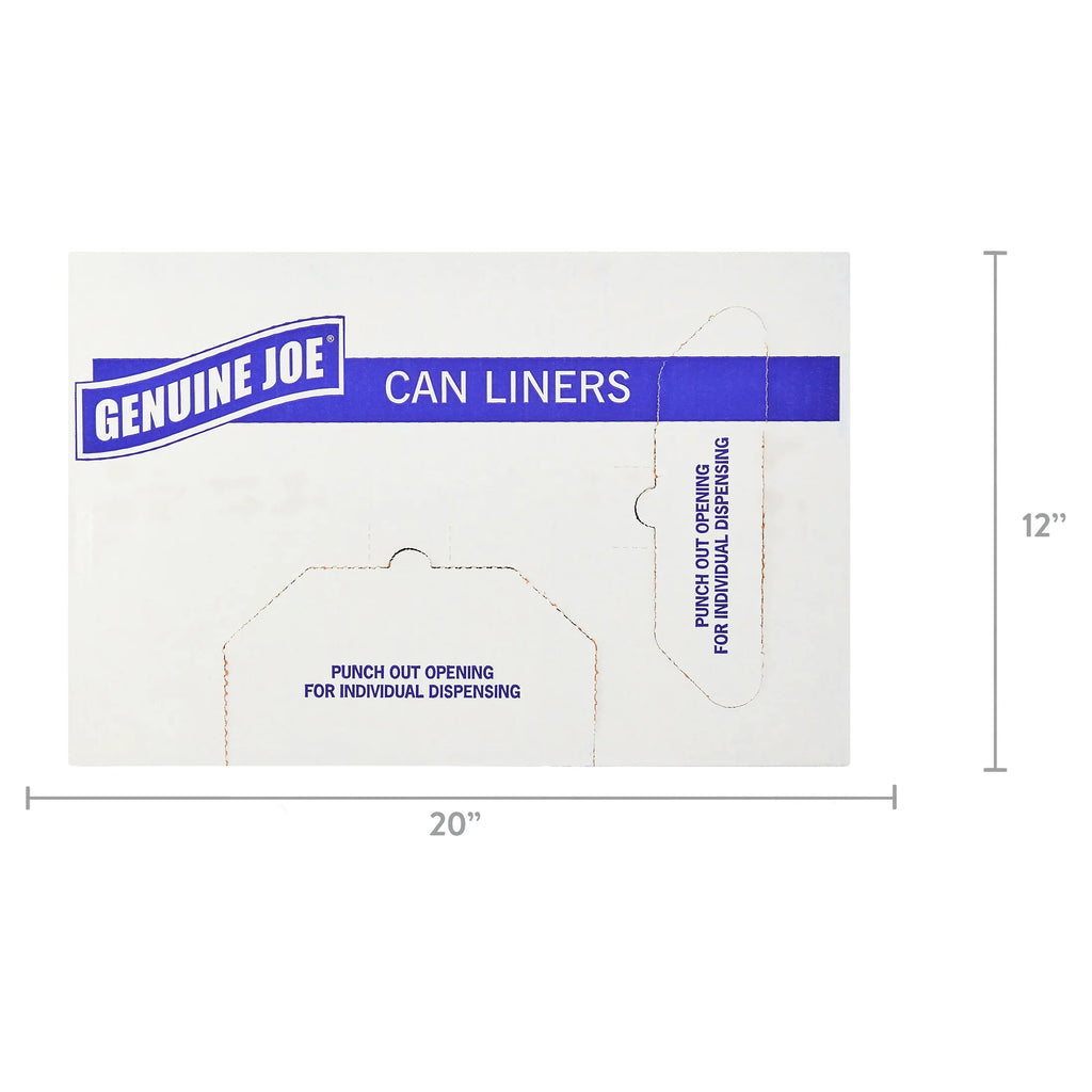 Black 60 Gallon Trash Can Liners, 50 per Box Z8915
