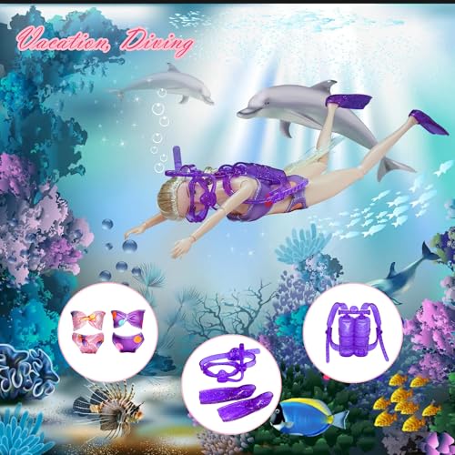 Doll Clothes and Accessories with Princess Gowns Dresses Shoes K232