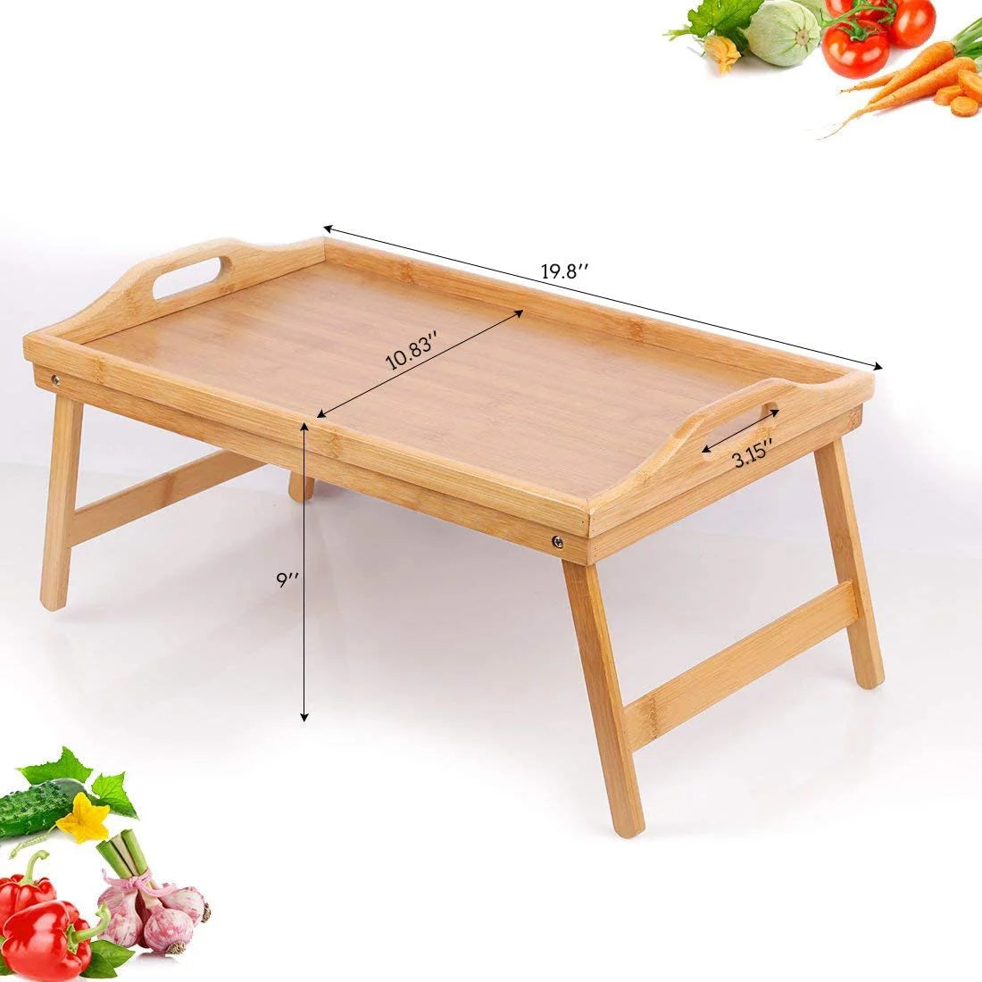 Bamboo Bed Tray with Folding Legs X582