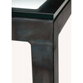 Clear Tempered Glass Bar Table with White Base D7226